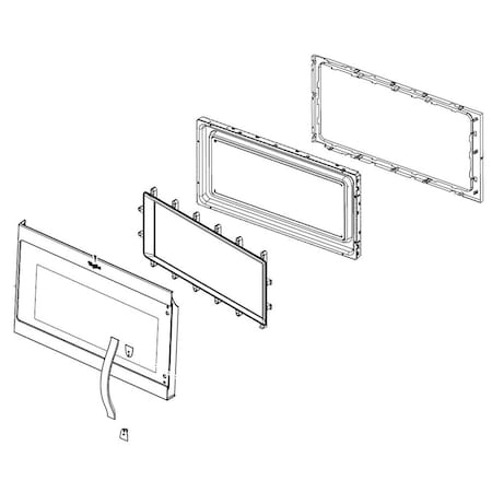 Whirlpool W11247223 Whirlpool Microwave Door Assembly Black W11247223